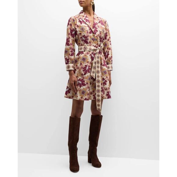 Cara Cara Dresses & Skirts - Cara Cara Leona Dress in Retro Floral Turtledove Size XS